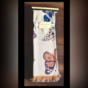 APHORISM By Anthropologie Butterfly Fringe Decorative Throw Blanket 50 x 70 NEW